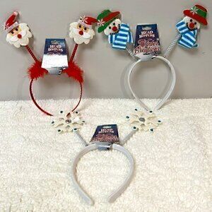D.D. Santa, Snowman, Snowflake Head Boppers Headbands
